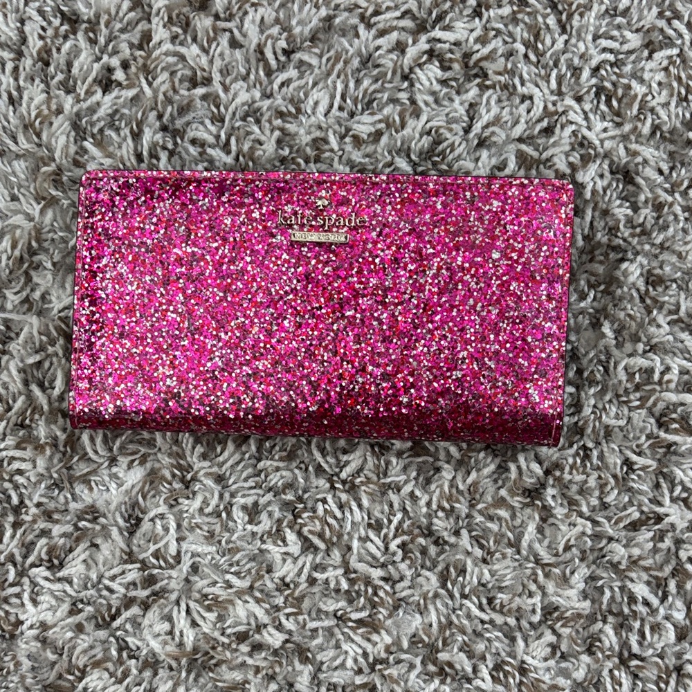 Kate Spade Fuchsia Glitter Wallet
